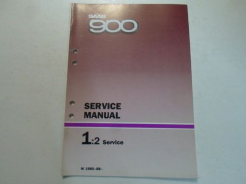 1985 1988 saab 900 1:2 service; service repair shop manual minor wear factory