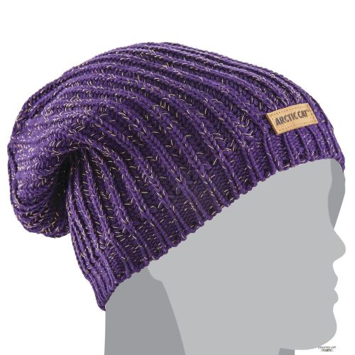 Arctic cat women’s sparkle slouchy winter beanie hat - purple - 5263-036