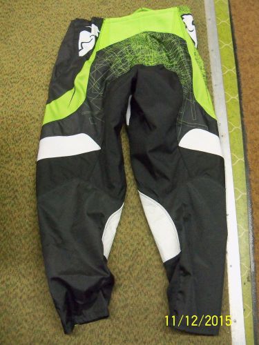 Thor racing motocross phase scribble pants size 40 green/black nos