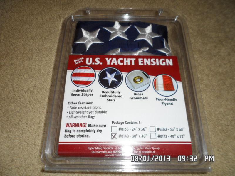 Taylor made products, 30" x 48" sewn us yacht ensign, 8148 
