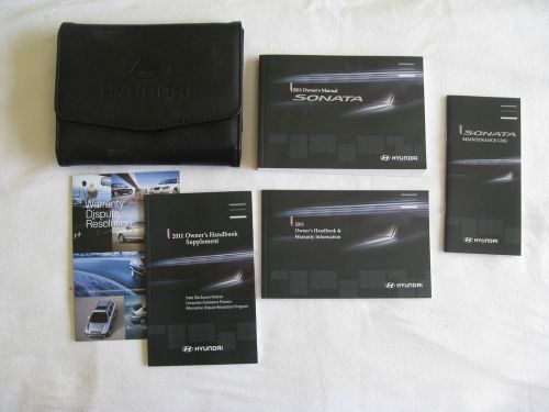 2011 hyundai sonata oem owner&#039;s owners manual with case