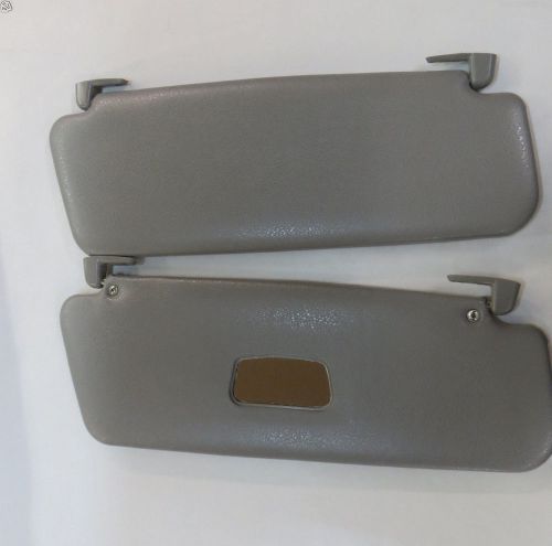 Pair grey sunvisors &amp; clips fits mercedes cabriolet  w111 300 280 250 220 se