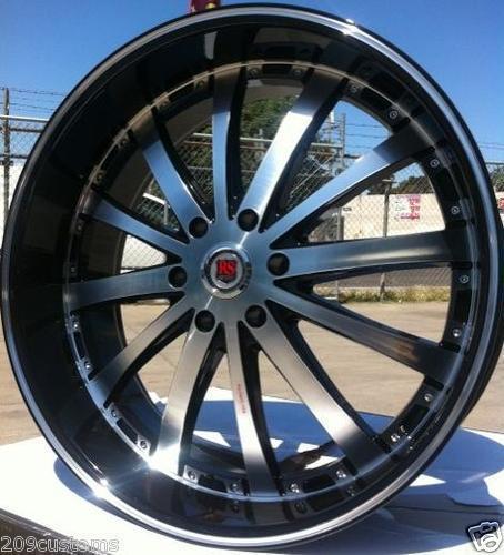 22 inch wheels & tires rsw77 black silverado 2007 2008 2009 2010 2011 2012