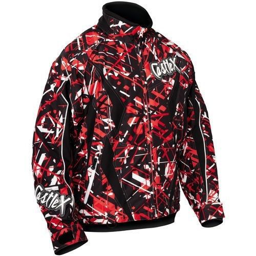 Castle x racewear switch snowmobile jacket slash red/black