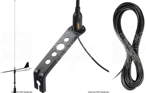 Glomex black right angle 850mm vhf black swan antenna with 20m cable