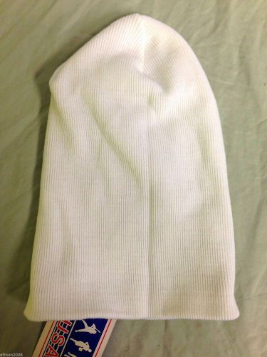 New polaris winter beanie ski cap hat in white cream color