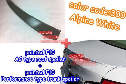 Painted combo bmw 11~16 f10 sedan ac type roof + p type trunk spoiler color:300◎