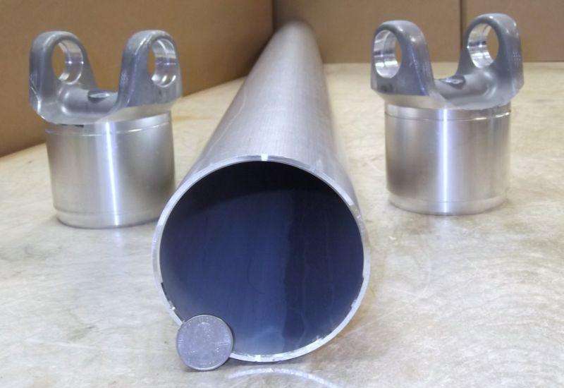 Alcoa seamless drive shaft tube - aluminum w/ 2 yokes *free ship racing car race