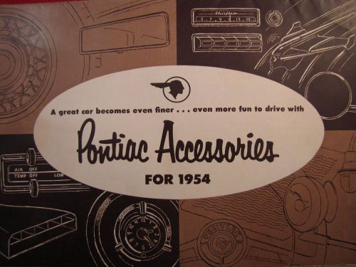 Pontiac accessories for 1954 original dealer fold out sales brochure