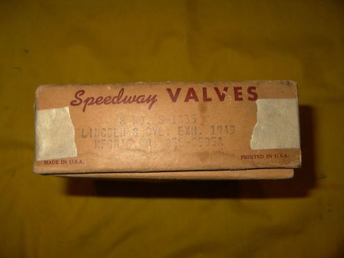 Lincoln  flathead v8 1949 8 exhaust. valves  speedway mfg. nors vintage