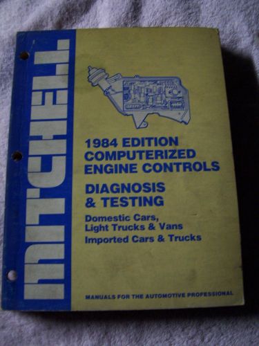 Mitchell 1984 computerized diagnosis test manual - book