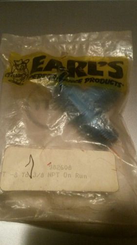 Earl&#039;s 982608 aluminum an to pipe adapter fitting -8an to 3/8&#039;&#039; npt on run