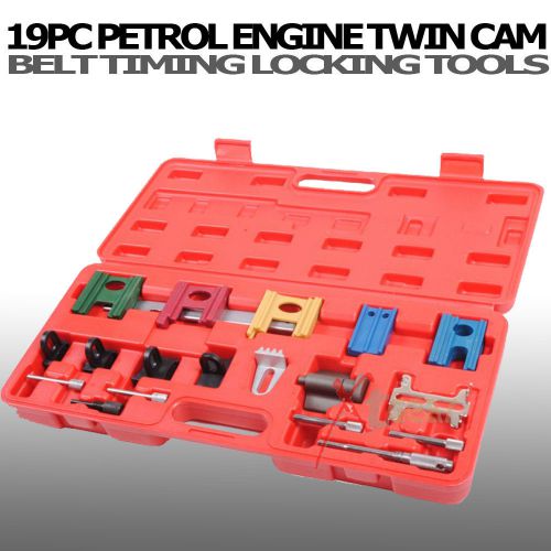 19pc universal petrol engine twin cam timing locking car belt tool kit