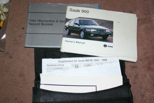 1994 saab ng900 v6 oem factory owners manual set in binder
