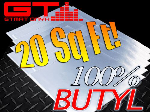 New 20 sqft gtmat onyx true butyl rubber car auto noise sound deadening material