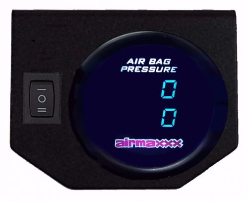 Air gauge 200psi dual digital display panel 1 switch air ride suspension control