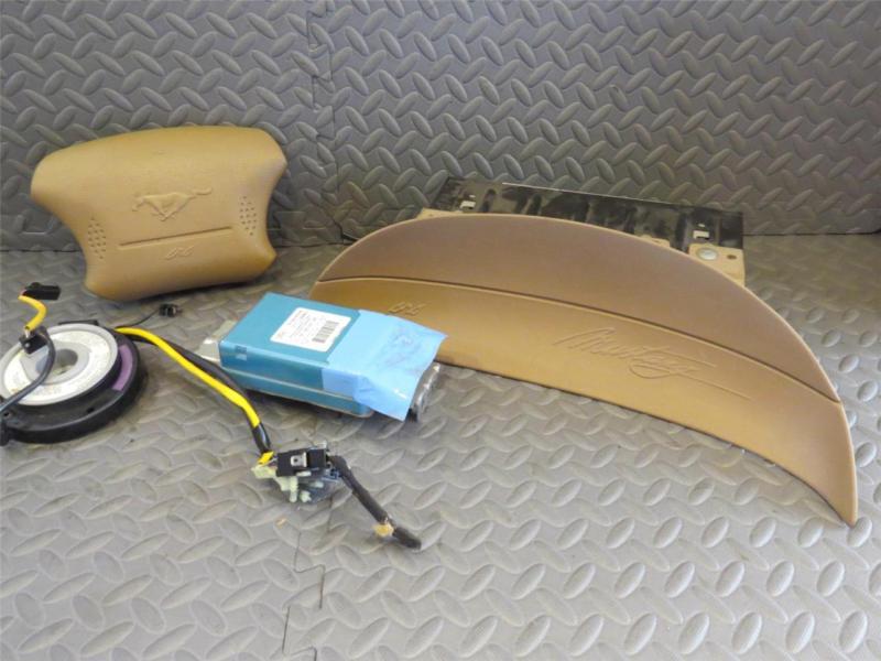 94-98 ford mustang driver passenger air bag module clock spring tan