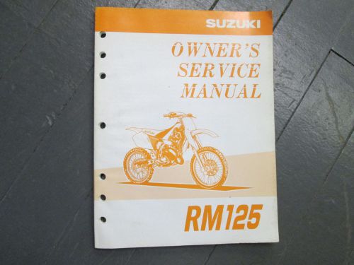 Suzuki rm125 rm 125 repair service manual  original  oem
