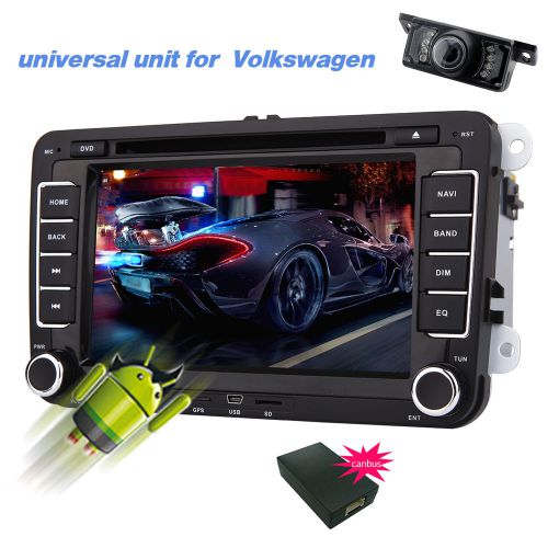 Canbus+camera 2 din android os vw gps car stereo radio dvd player wifi bt ipod