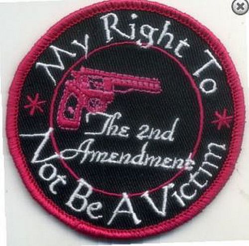 #biker patch &#034;the 2nd amendment my right to not be a victim&#034;