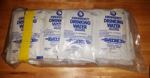 Datrex emergency survival water pouch, pack of 16, 125ml, new! expires sept 2018