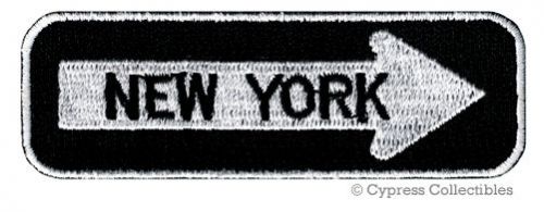 New york road sign biker patch embroidered iron-on motorcycle vest emblem city