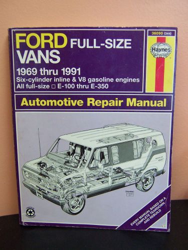Haynes 1992 1969-91 repair manual #36090 ford full-size vans