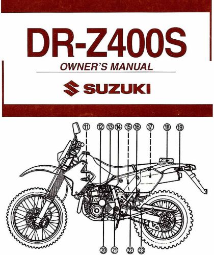 2004 suzuki dr-z400s motorcycle owners manual -dr z 400 s-drz400-suzuki