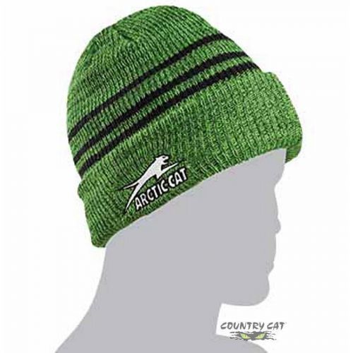 Arctic cat aircat stripes watchman beanie stocking hat - lime green - 5253-167