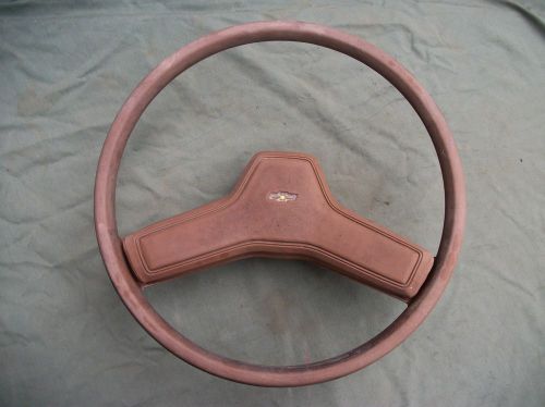 Used 1970-80s chevrolet malibu  steering wheel &amp; horn  button  used part read ad