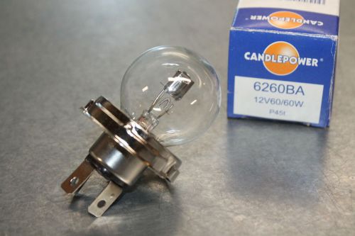 New candlepower replacement snowmobile light bulb 12v/60-60w p45t p/n 6260ba