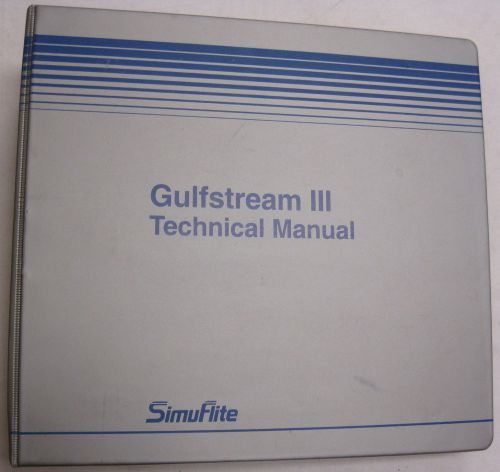 1999 gulfstream iii original cae simuflite technical manual