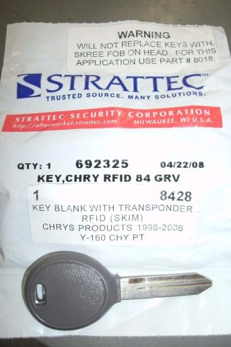 Strattec 692325 chrysler key blank with transponder 1998-2006 8428