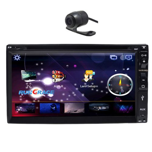 7&#034; touch screen 2 din am/fm stereo in dash no gps hd car dvd cd player tv camera