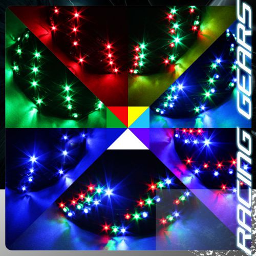 2x 36&#034; 2x 48&#034; 12v 23 mode 7 color neon led underglow + brown wireless remote kit