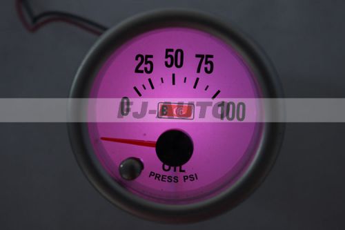 New 7 colors electrical oil pressure gauge w/senso for car motor 2“52mm