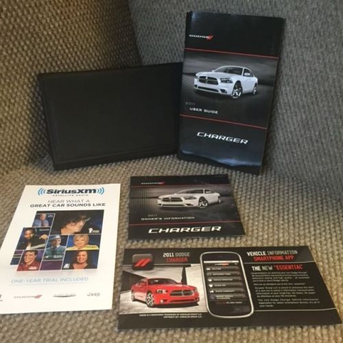 2011 dodge charger oem owners manual set with dvd, warranty books and case