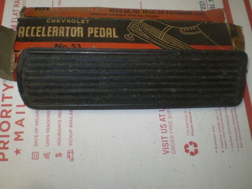 1936-37-38-39 chevy gas pedal in box fits all passenger models vintage