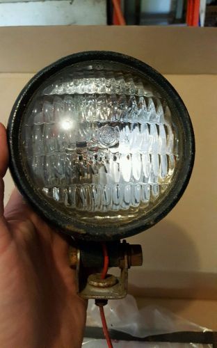 Vintage auto tractor light fog lense chrome rat rod original