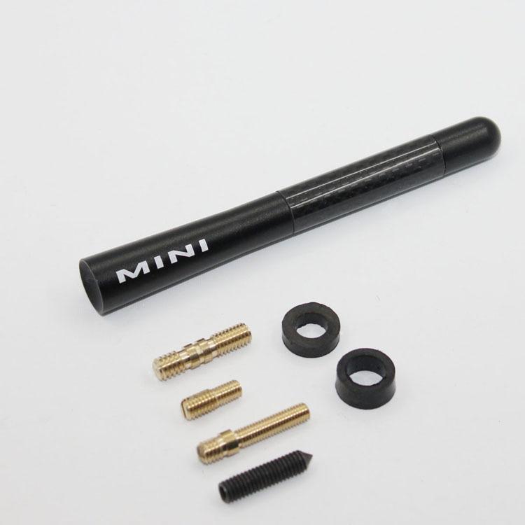 4.7" sports style black carbon fiber short antenna for bmw mini cooper