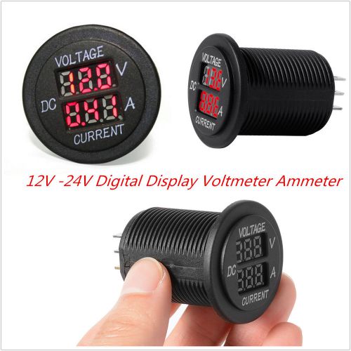 Mini digital display voltmeter &amp; ammeter volt meter gauge current tester red led