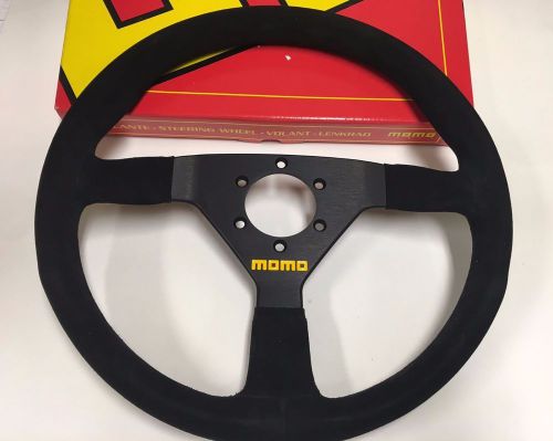 Momo steering wheel mod 78 black suede 350mm, no horn button.