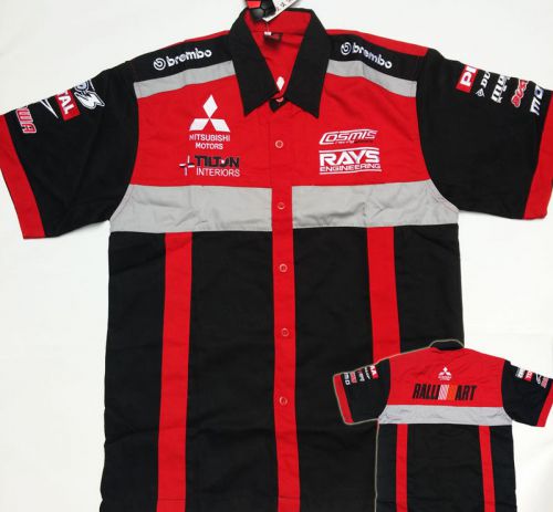 New mitsubishi ralliart rac pit shirt automotive car racing m l xl asian size