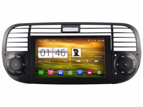 6.2&#034; android 4.4 car dvd player gps radio  navi for fiat 500 2007-2015 black