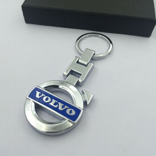 3d car key chain metal two-sides logo keychain key ring for volvo free shipping