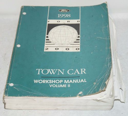 1998 lincoln town car oem service shop manual - volume 2 repair book