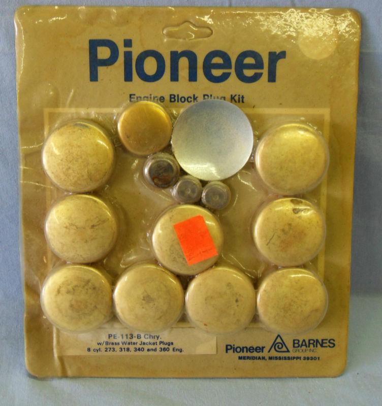 Nos pioneer pe-113-b chry. engine block plugs 8 cylinder 273,318, 340 & 360 eng.