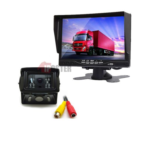 7&#034; tft lcd monitor+truck bus trailer ir reversing camera night vision waterproof