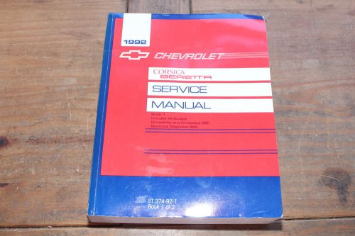 Corsica beretta book 1 general info st374921 1992 gm shop service manual