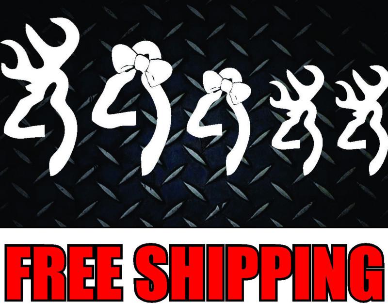 Browning family 3* vinyl decal stickers truck diesel hunting family kids